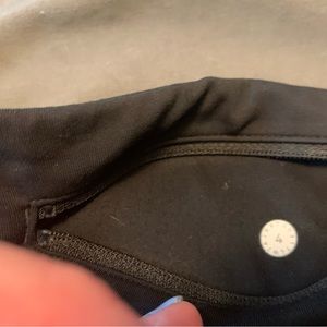 Lululemon speedup shorts in black in a size 4.  Barely worn daughter did not fit